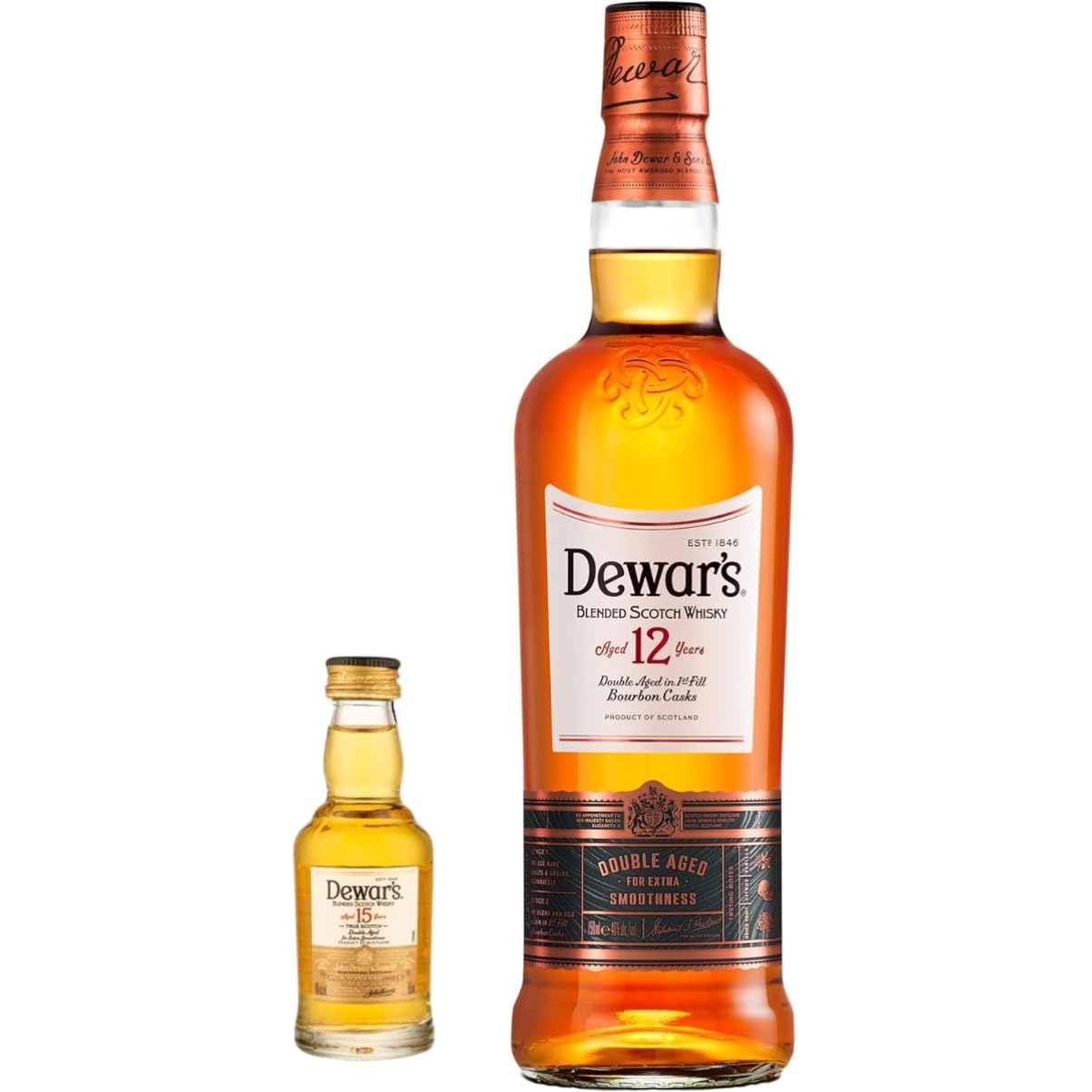 Amazon.co.jp: 【デュワーズ15年ミニボトル(50ml)付】デュワーズ 12年
